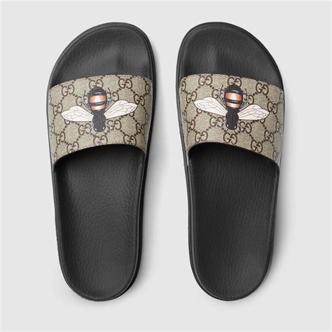 gucci bee stripe slides|Gucci sliders pay later.